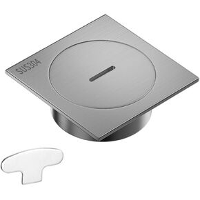 تنظيف أرضية مربعة من الفولاذ المقاوم للصدأ 304 مقاس 10 × 10 سم مع غطاء مشقوق لأنبوب الصرف 75-90 مم تصميم مضاد للرائحة سهل التركيب لاستخدام السباكة السكنية والتجارية in Kuwait