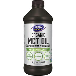 NOW Sports Nutrition, زيت MCT العضوي (الدهون الثلاثية متوسطة السلسلة) (في البلاستيك)، 16 أونصة in Kuwait