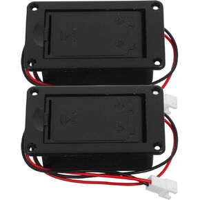 2pcs Active Pickup Battery Case Holder Box with 2-pin Connector for 9v Guitar and Bass Pickup, Battery Holder Cover Replacement for Electric Instrument Accessories in Kuwait