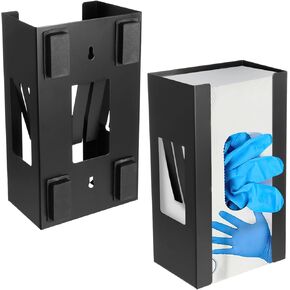 2 Pcs Magnetic Glove Box Holder - Wall Mounted Magnetic Glove Dispenser,Black Towels Wipes Paper Tissue Glove Box Holder for Hospital Home Office Organizing Accessories in Kuwait