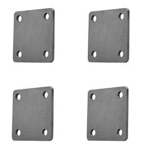 4 PCS 5'' x 5'' Steel Base Plate with 4 Holes, 1/4'' Thickness Square Weldable Heavy Duty Metal Sheet for Structure Support and Industrial Use, Fit 1/2'' Bolt in Kuwait