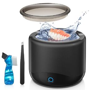منظف ​​المثبات بالموجات فوق الصوتية، آلة تنظيف المثبت 45 كيلو هرتز لأطقم الأسنان، واقيات الفم، والمصففات، والأقواس، ورؤوس فرشاة الأسنان والمجوهرات، وكبسولة تنظيف الأسنان 230 مل مع 3 أوضاع ومؤقت رقمي in Kuwait