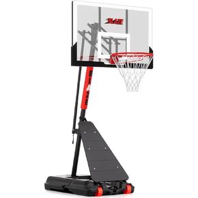 طوق كرة السلة في الهواء الطلق بارتفاع 5.3-10 أقدام قابل للتعديل، نظام هدف كرة السلة المحمول مع لوحة خلفية مقاومة للكسر مقاس 45 بوصة لجميع الأعمار في الفناء الخلفي/الممر/الداخلي in Kuwait