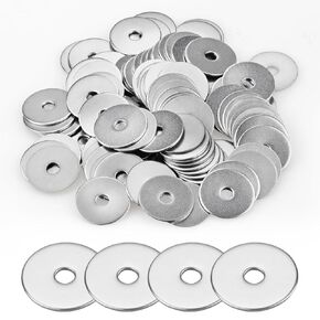 100PCS #8 Flat Washers, 18-8 (304) Stainless Steel Metal Washer, 3/16" ID x 3/4" OD x 0.039" Thick, Fender Washers for Bolts, Flat Washers for Screws in Kuwait