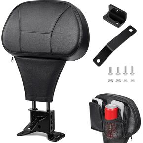 Benlari Driver Rider Backrest, Adjustable Detachable Plug-in Rider Back Rest Pad Fit for Harley Davidson Touring Street Glide Electra Glide Road Glide Road King CVO 1997-2024, Black in Kuwait