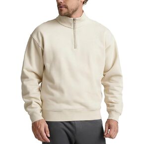JIHUILAI Mens Quarter Zip Pullover Sweatshirt Mock Neck Long Sleeve Casual Lightweight Sweater with Pocket in Kuwait