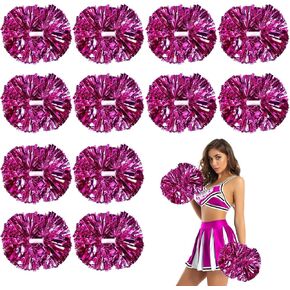 12 قطعة من كرات التشجيع المعدنية، كرات التشجيع مقاس 30.48 سم مع مقبض باتون، كرة زهرة التشجيع لفريق المدرسة، الألعاب الرياضية، كرات التشجيع للأطفال والبالغين in Kuwait