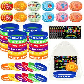 144 Pcs 5th Grade Graduation Gifts Include 36 Rubber Wristbands 36 Graduation Badges 36 Congratulations Graduations Card 36 Organza Bags for Fifth Grade Party Favors Supplies in Kuwait