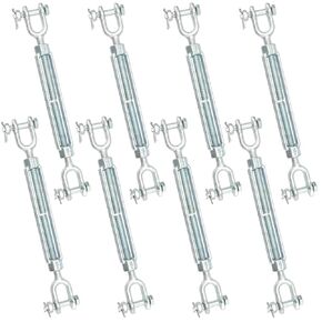 8 قطع 1/4 بوصة M6 وصلة ربط المقطورة، 304 وصلة ربط المقطورة من الفولاذ المقاوم للصدأ، حد حمل العمل 1200 رطل، شداد وصلة ربط الفك للخدمة الشاقة لسلسلة كابلات الأسلاك، خيمة ظل الشمس، سطح السفينة in Kuwait
