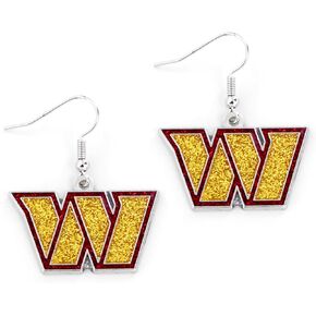 NFL Washington Commanders Glitter Dazzle Earrings in Kuwait