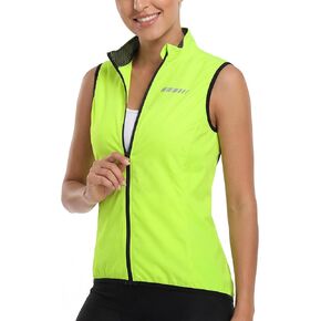 qualidyne Women's Windproof Cycling Vest – Lightweight Full Zip Sleeveless Biking Jacket with Pocket for Cycling, Running in Kuwait