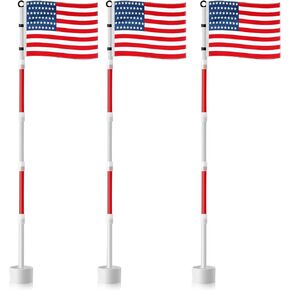4 Pack Golf Flag Stick 6ft Putting Green Flag Golf Hole Cup Pole Pin Numbered Flags for Driving Range Backyard Yard Putting Green and Chipping Greens Gifts in Kuwait