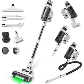 Cordless Vacuum Cleaner, 55Mins Vacuum Cleaners for Home, 15-in-1 Self-Standing Stick Vacuum with LED Light, Anti-Tangle & Wall Mount Charge, Lightweight Vacuum for Hard Floors Carpets Pet Hair in Saudi Arabia