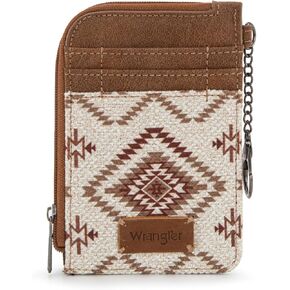 Montana West Wrangler Horsehair Card Wallet for Women Cowhide Card Card Holder Rustic Animal Print Wallet with keychain WG66-W005BK in Kuwait