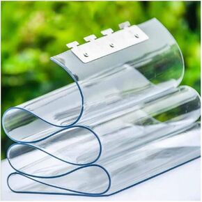 ستارة باب شفافة من شريط PVC - ستائر باب معزولة بسمك 2.1 مم للدفيئة والصناعية للغرف الباردة والجزارين والمستودعات - مقاس 210 × 230 سم، متينة وفعالة في استخدام الطاقة in Kuwait