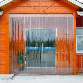 طقم ستائر باب بشريط من الفينيل - شرائط بلاستيكية متينة بتداخل 3 سم، سهلة التركيب للمناطق ذات حركة المرور العالية، مثالية للاستخدام المنزلي والتجاري (تتضمن الأجهزة) in Kuwait