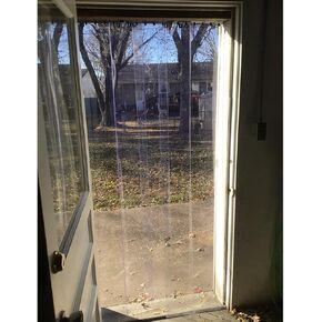 ستارة باب من شريط PVC شديدة التحمل، بسمك 0.06 بوصة، ستارة تبريد مقاومة للماء للاستخدام التجاري ومحلات السوبر ماركت والمستودعات، 105x230 سم in Kuwait