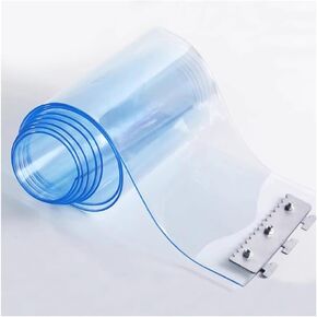 مجموعة ستائر باب PVC شديدة التحمل - شريط بلاستيكي معزول بسمك 0.06 بوصة للاستخدام السكني والتجاري - مقاومة للماء وموفرة للطاقة، 19.7 × 220 سم، مثالية للمستودعات والمبردات in Kuwait