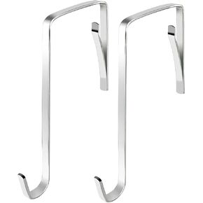 2 Pack Metal Over The Door Hooks（Length，3.93in）, Over Door Hooks for Living Room, Bathroom, Bedroom, Kitchen Hanging Clothes, Towels, Hats, Coats in Saudi Arabia