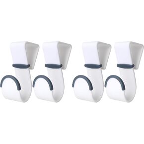 Bexter 4-Pack Over-Door Hooks – Heavy-Duty Plastic with Non-Slip Rubber Grip & Door Protection in Kuwait
