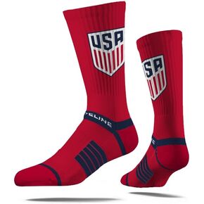 جوارب Strideline للرجال من نسيج محبوك ممتاز لكرة القدم الأمريكية - ألوان الفريق - مقاس واحد يناسب معظم الأشخاص - M/L (8-12) in Kuwait