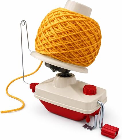ClarArti Yarn Ball Winder for Crocheting, Knitting, & Other Yarn Crafts | Quick, Quiet, Creates Yarn Balls & Yarn Cakes | Medium Capacity, Can Handle Average Size Yarn Skeins (White) in Kuwait