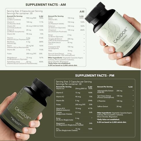 Dominus Multivitamins for Men | AM and PM Performance Formula with CoQ10, PQQ, KSM-66 Magnesium Zinc Bisglycinate | Nutritional Supplement for Energy Recovery and Sleep Support | 30 Day Supply in Saudi Arabia