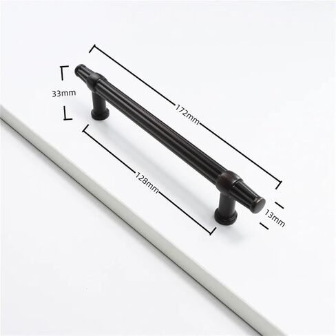 الصلبة مقابض للخزانة خزانة سحب خزانة باب المطبخ الرجعية تسحب 1 قطعة (أسود brown-C128mm) in Kuwait