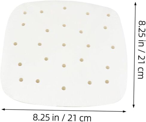 Sosoport Air Fryer Paper Sheets 100-Count Non-Stick Baking Pads Food-Grade Parchment Paper for Air Frying Cooking and Baking for Fryers and Ovens in Saudi Arabia