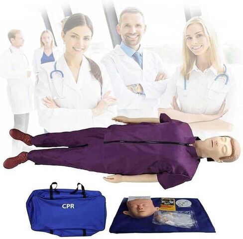 Educational Model Full Body CPR Training Manikin First Aid Chest Compressions Training Model Resuscitation Dummy for Hospital School Educational in Kuwait