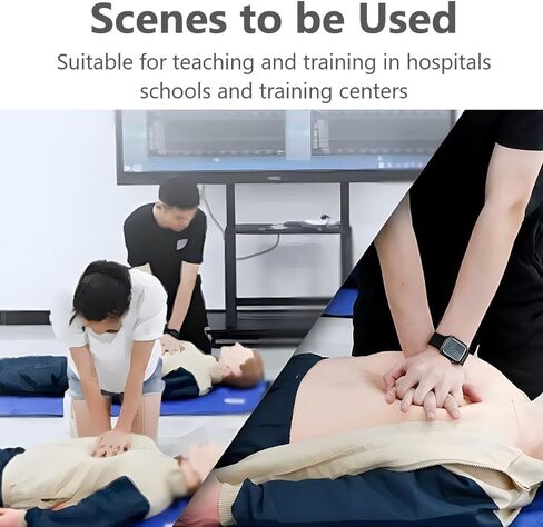 5.4ft Adult CPR Training Manikin, First Aid Training Model Cardiopulmonary Resuscitation Simulator, for Patient Education and Teaching, Medium Skin Tone in Saudi Arabia
