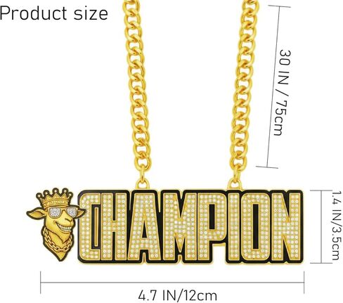 قلادة ميدالية Champion Chains الحائزة على جائزة سلسلة MVP الحائزة على جائزة الكأس لفريق فانتاسي لكرة القدم وكرة السلة وكرة السلة والكرة اللينة in Kuwait