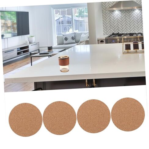 50Pcs High Density Self-Adhesive Round Cork Pads for DIY Crafts and Coasters Non-Slip Cork Strong Adhesive Backing for Wall Tiles Furniture Protection and Decorative Uses in Kuwait