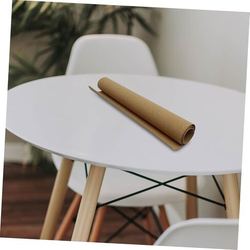 Veemoon 1Pc Rollable Cork Backing Board Flexible Desktop Protector Khaki High Density Material for Protecting Surfaces and Scratched Items for Home and Office in Kuwait