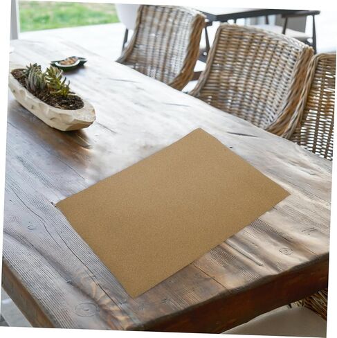 Veemoon 1Pc Rollable Cork Backing Board Flexible Desktop Protector Khaki High Density Material for Protecting Surfaces and Scratched Items for Home and Office in Kuwait