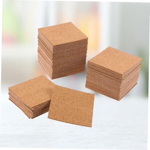 Cabilock 36Pcs Self Adhesive Cork Squares Natural Cork Mats for DIY Crafts Office Use and Home Decor Writable Surface Slip for Potted Plants and Vintage Decor in Kuwait