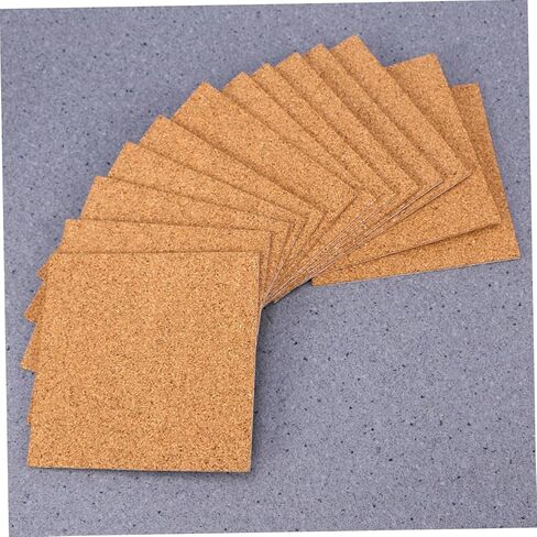 Cabilock 36Pcs Self Adhesive Cork Squares Natural Cork Mats for DIY Crafts Office Use and Home Decor Writable Surface Slip for Potted Plants and Vintage Decor in Kuwait