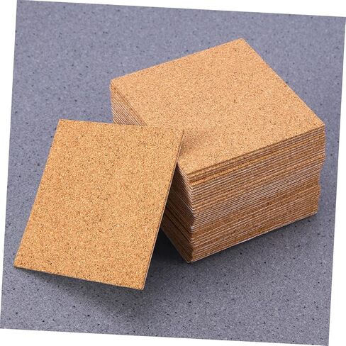 Cabilock 36Pcs Self Adhesive Cork Squares Natural Cork Mats for DIY Crafts Office Use and Home Decor Writable Surface Slip for Potted Plants and Vintage Decor in Kuwait