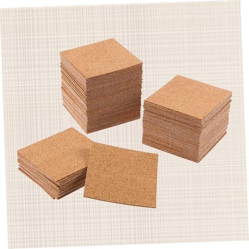 Cabilock 36Pcs Self Adhesive Cork Squares Natural Cork Mats for DIY Crafts Office Use and Home Decor Writable Surface Slip for Potted Plants and Vintage Decor in Kuwait