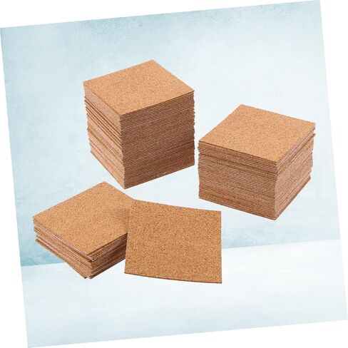 Cabilock 36Pcs Self Adhesive Cork Squares Natural Cork Mats for DIY Crafts Office Use and Home Decor Writable Surface Slip for Potted Plants and Vintage Decor in Kuwait