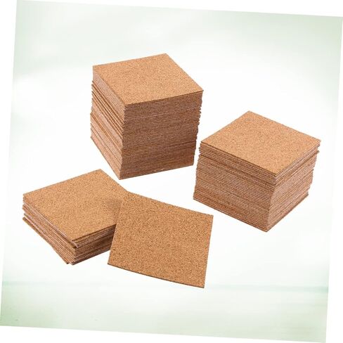 Cabilock 36Pcs Self Adhesive Cork Squares Natural Cork Mats for DIY Crafts Office Use and Home Decor Writable Surface Slip for Potted Plants and Vintage Decor in Kuwait