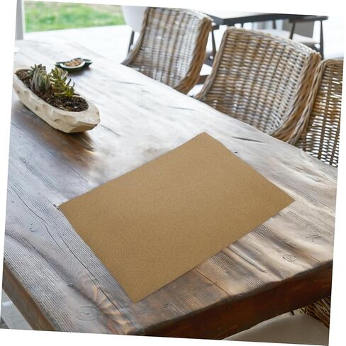 Uonlytech 1Pc Cork Backing Board Creative Khaki Cork Underlay for Home Office Protective Surface Easily Cut for Custom Use for Desktop Wall Decor in Kuwait