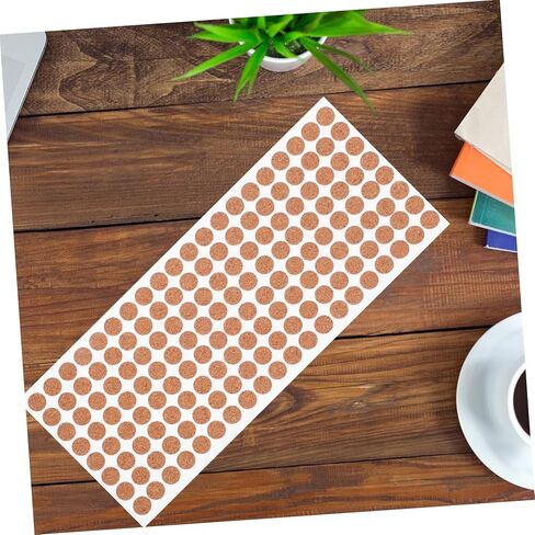DOITOOL 500pcs Cork Anti-Slip Pad Small Cork Board Self Adhesive Cork Rounds Adhesive Cork Pads Cork Insulation Pad Mini Cork Tiles for Projects DIY Cork Crafts Grip Pads Light Brown Wood in Kuwait