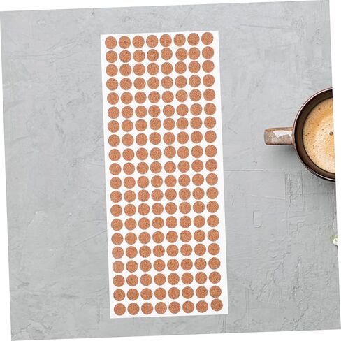 DOITOOL 500pcs Cork Anti-Slip Pad Small Cork Board Self Adhesive Cork Rounds Adhesive Cork Pads Cork Insulation Pad Mini Cork Tiles for Projects DIY Cork Crafts Grip Pads Light Brown Wood in Kuwait