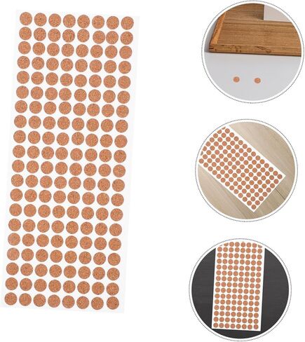 DOITOOL 500pcs Cork Anti-Slip Pad Small Cork Board Self Adhesive Cork Rounds Adhesive Cork Pads Cork Insulation Pad Mini Cork Tiles for Projects DIY Cork Crafts Grip Pads Light Brown Wood in Kuwait