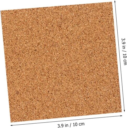 Housoutil 36pcs Self-Adhesive Cork Coasters Aesthetic Coasters Cork Strip Natural Wood Material Heat-Resistant Desk Mats for Office Decor in Kuwait