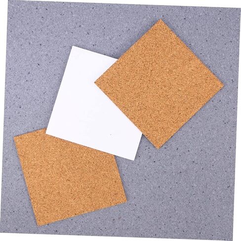 Housoutil 36pcs Self-Adhesive Cork Coasters Aesthetic Coasters Cork Strip Natural Wood Material Heat-Resistant Desk Mats for Office Decor in Kuwait