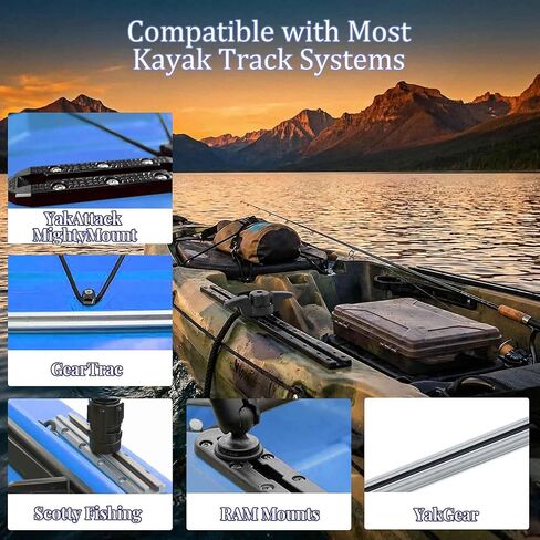 Kayak Anchor Cleat,Low Profile Track Mount Cleat Compatible with Kayak Track Light/Medium Duty Polymer & Low Profile Mounts – Perfect for Kayak Fishing, Boating in Kuwait