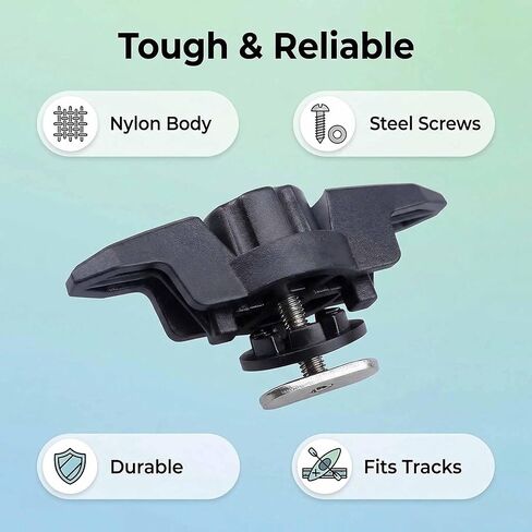 Kayak Anchor Cleat,Low Profile Track Mount Cleat Compatible with Kayak Track Light/Medium Duty Polymer & Low Profile Mounts – Perfect for Kayak Fishing, Boating in Kuwait