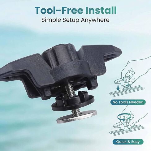 Kayak Anchor Cleat,Low Profile Track Mount Cleat Compatible with Kayak Track Light/Medium Duty Polymer & Low Profile Mounts – Perfect for Kayak Fishing, Boating in Kuwait